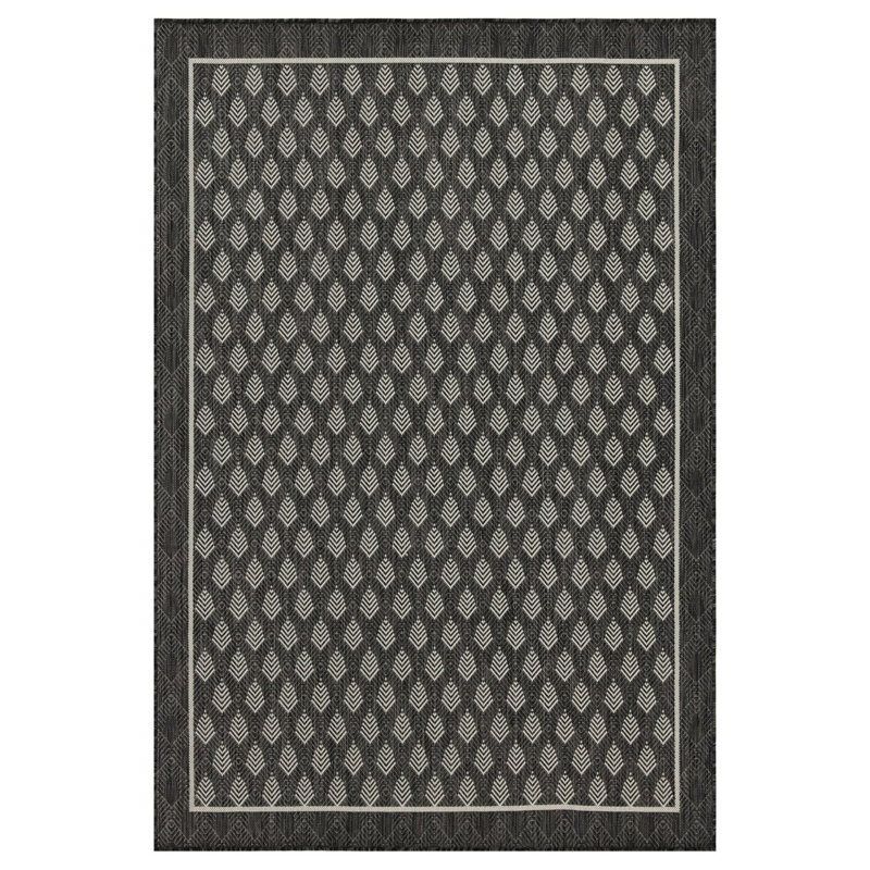Anthracite 7 pi. 10 po X 10 pi 3 po Tapis intérieur / extérieur, Rectangle 7 pi 10 po x 10 pi 3 po