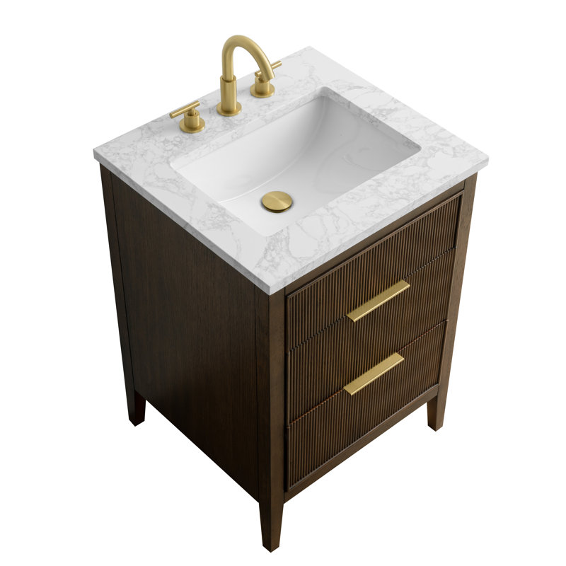 Emma 24" W Single Vanity, Chestnut Brown