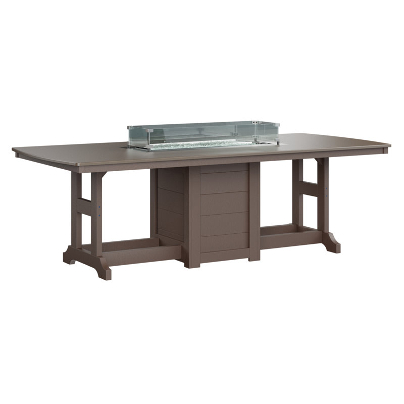 Table de salle à manger avec foyer 96 po Berlin Gardens Garden Classic, H 31 po x l 44 po x P 96 po