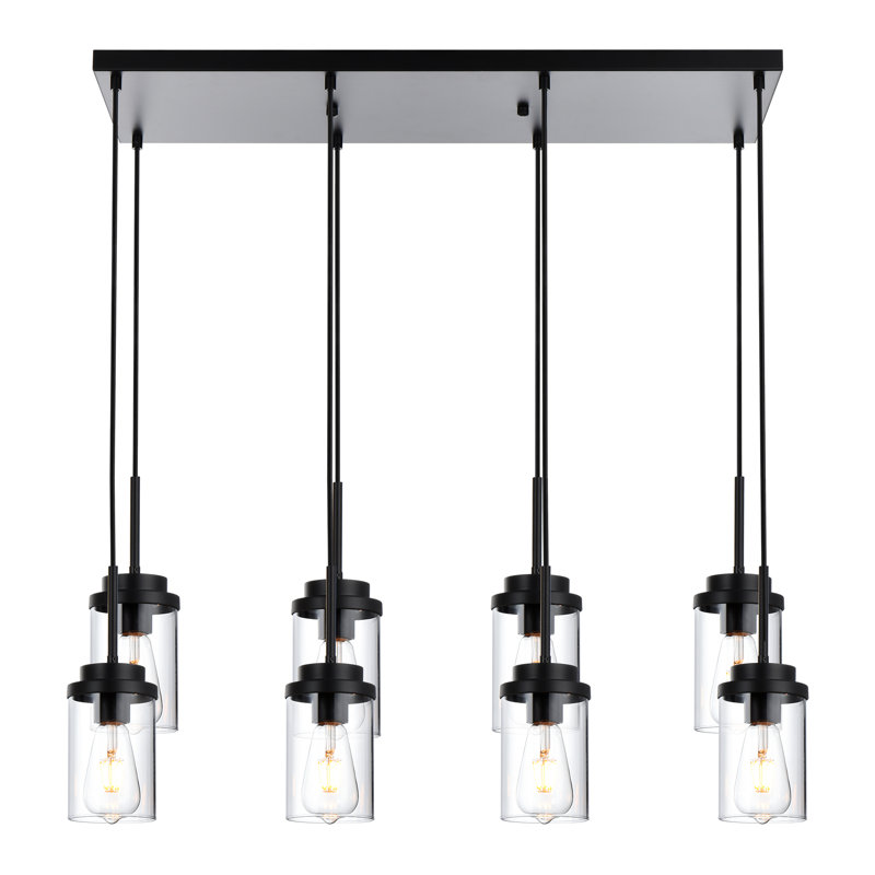 Ashlan 8 - Light Matte Black Kitchen Island Pendant
