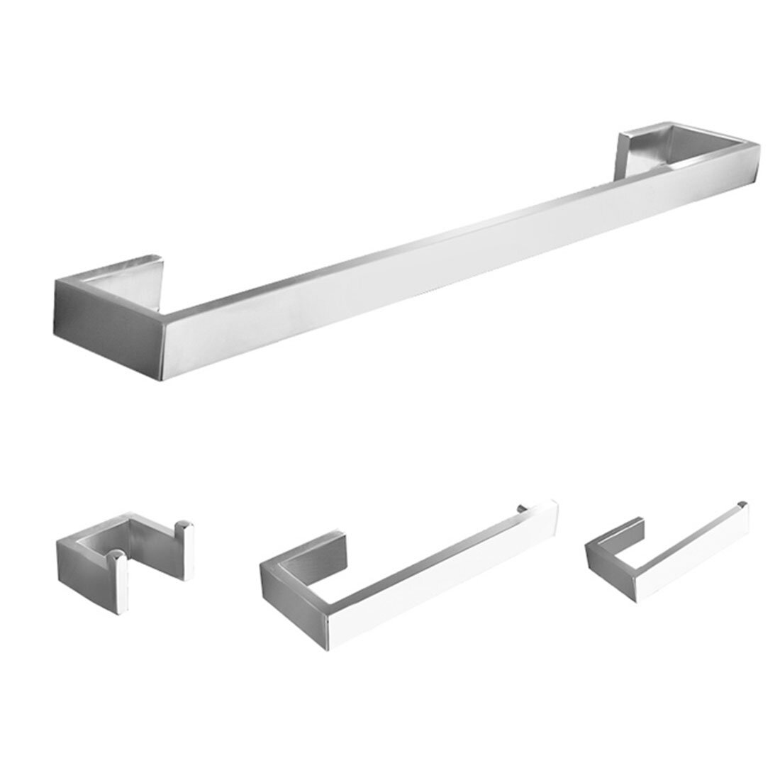 Fapully Four Piece Bathroom Accessories Set Stainless Steel Wall  Mounted,Brushed Nickel Finished