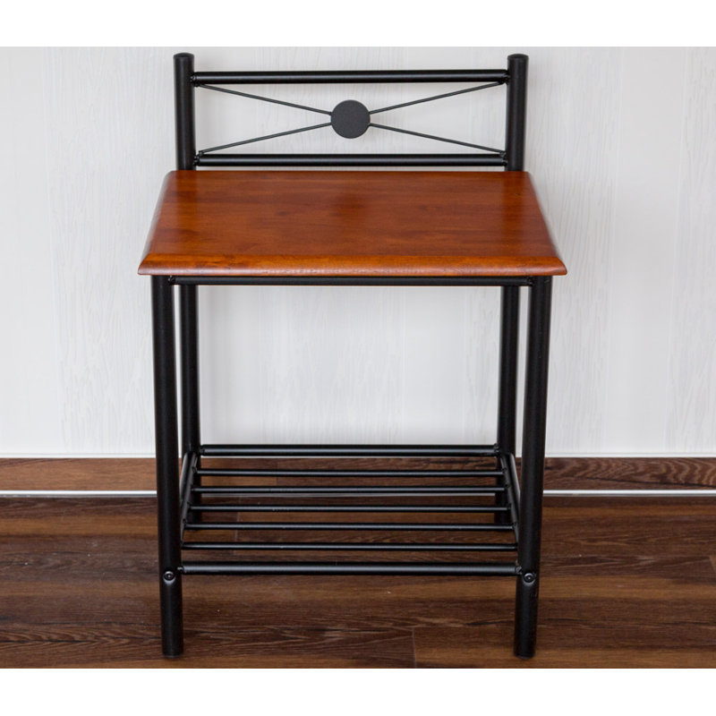 Augie 45cm W Metal Bedside Table