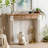 American retro distressed fireplace carved storage cabinet