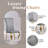 18.5”H Modern Dining Chairs, Arm Less Chair With Polished Stainless Steel Legs-1748139418-1748139420
