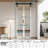 Mirrored Glass Bi-Fold Sliding Single Barn Door with Installation Hardware Kit-93147410
