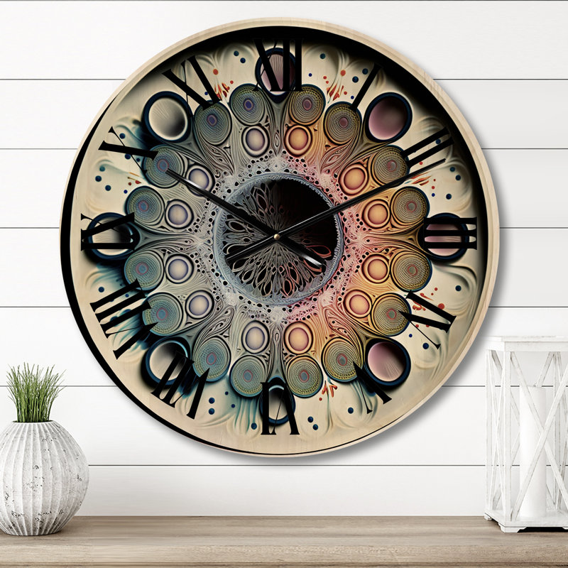 Horloge murale Raqwan Cymatics Mandala IV, Moyenne