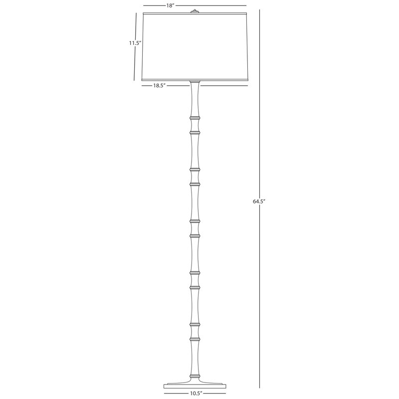 Kane 64.50'' Traditional Floor Lamp, Celadon, Celadon