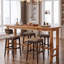 Table de bar rectangulaire mince de 160 cm en bois massif pour bar à domicile.