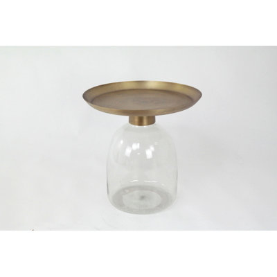 Alshareef Pedestal Round Tray Top Side Table