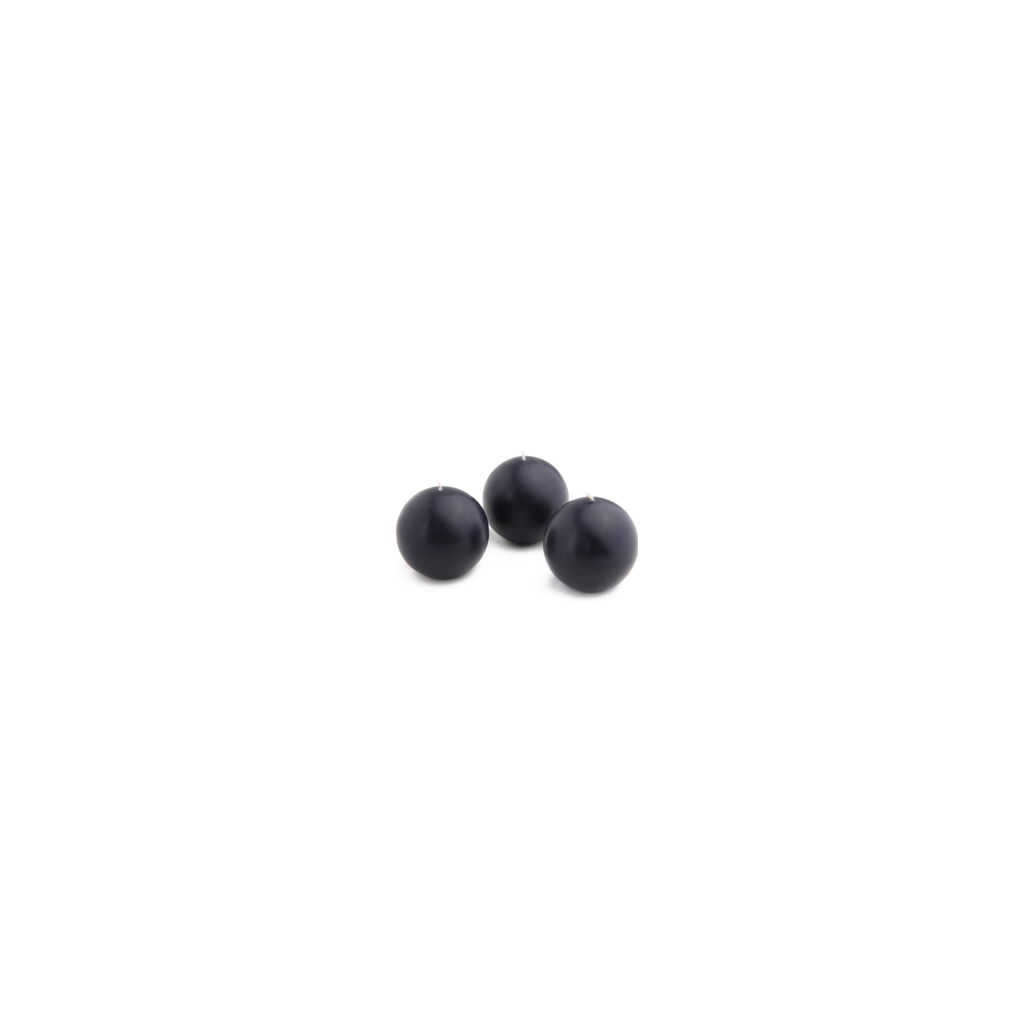 Ball Candle, Set of 96, 2" Diameter, Black