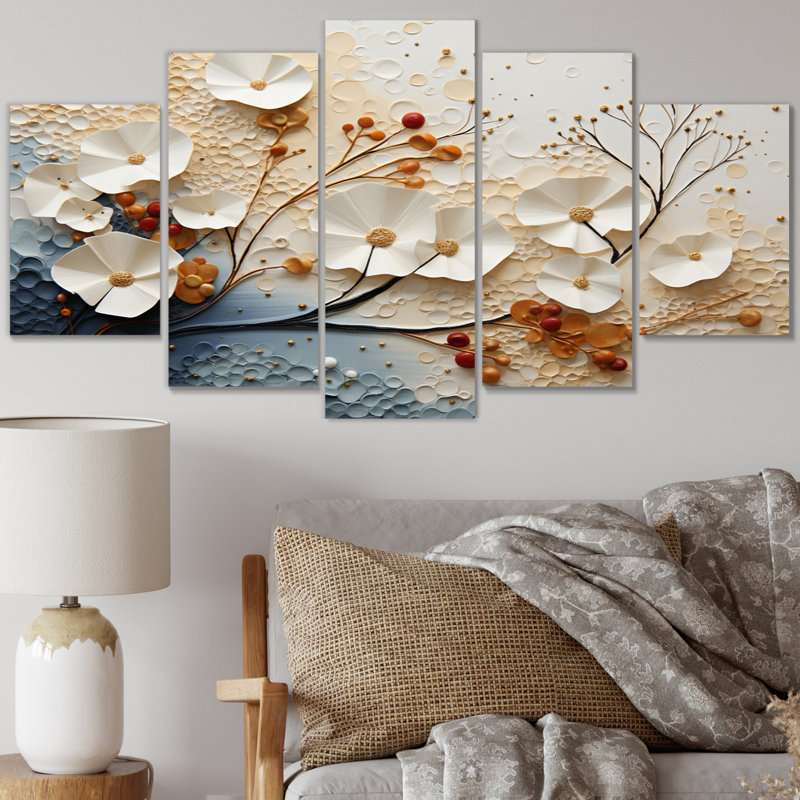 Ensemble de décoration murale Ethereal Elegance - Collages abstraits en métal