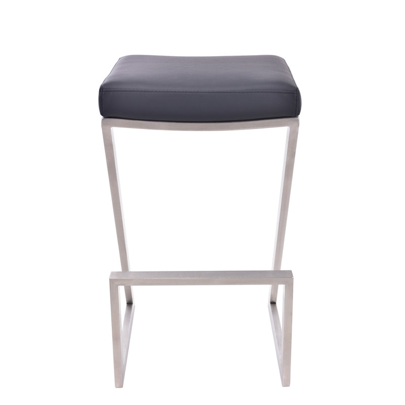 Tabouret de comptoir rembourré HomeRoots, Gris foncé