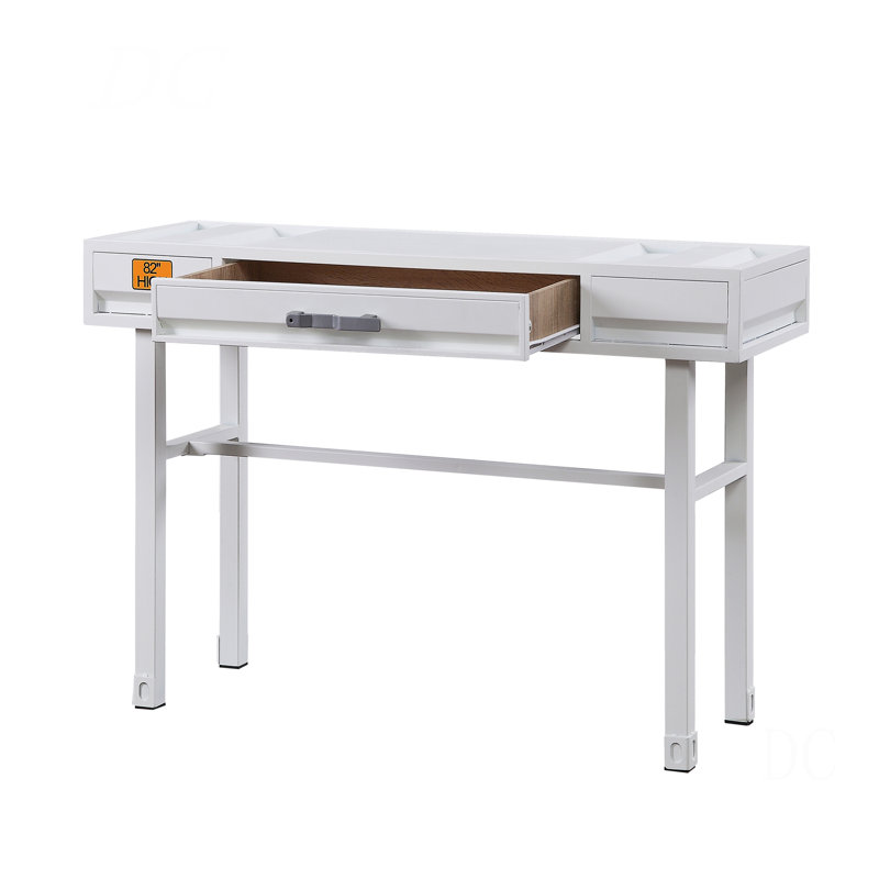 Bureau d'écriture blanc avec 1 tiroir