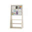 Okeysen - Tableau blanc triangulaire mobile à double face et babillard avec 3 tablettes 75,2 po - Certifié BIFMA