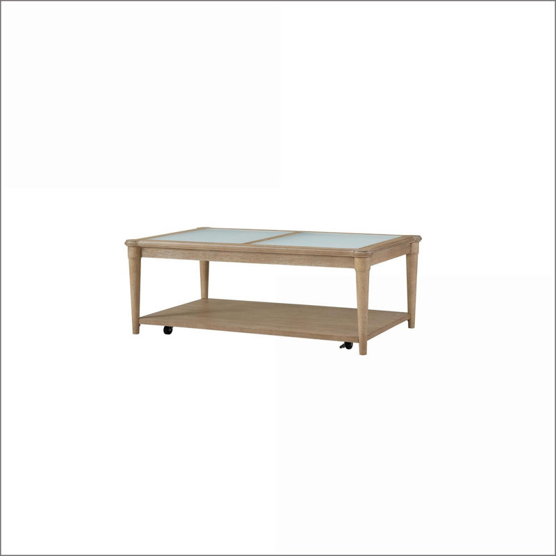 Table basse Elm Veneer Côtés en cascade