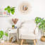 Daisy Rattan Flat Wall Mirror