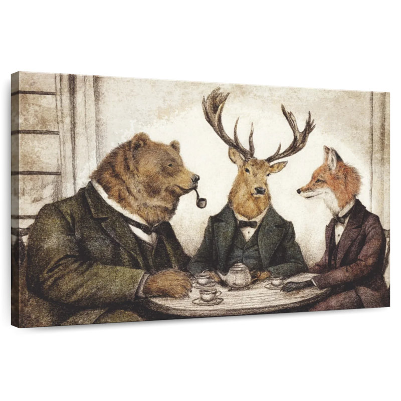 Animal Tea Time II, H 26 po x l 39 po