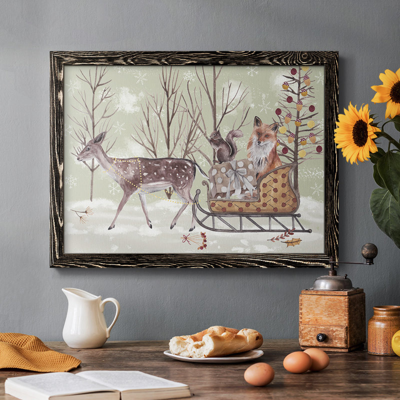 Christmas Time Collection A, reproduction d'art sur toile, H 14 po x l 20 po, Noir
