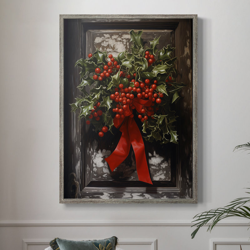 «Christmas Holiday Art DCLX III», reproduction encadrée - bois massif, H 11 po x l 9 po