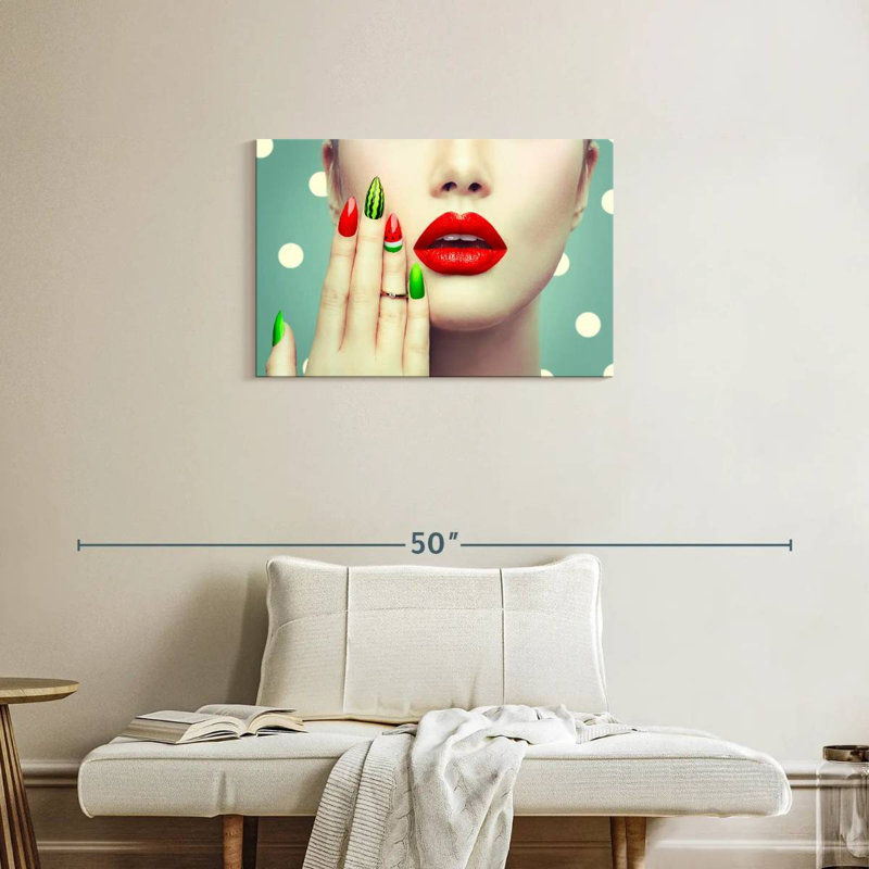 Shuttleworth Watermelon Designed Nails, 20" H x 30" W