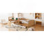 Lit plateforme double en bois avec 6 tiroirs, tablettes et coiffeuse-1669186053