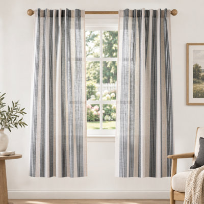 Rideaux semi-transparents avec passe-tringle Chris