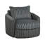 Chaise pivotante en velours côtelé moderne et contemporain de 38,5 po Dalrymple avec base pivotante à 360 degrés et revêtement en velours côtelé-1236404434