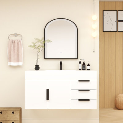Meuble-lavabo mural simple 42 po
