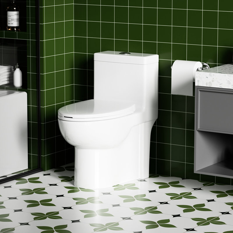 One Piece Toilet, 1.28 , Gloss White 003, Water Saving, Enchanting Water Comfort Height, Soft Close Seat, 003