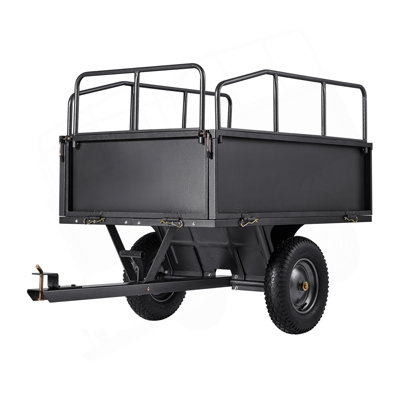 Steel Dump Cart 17 Cu. Ft 600LB For ATV/UTV Trailer Tow Behind Heavy Duty