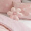 4 édredon en chenille réversible à motif floral rose pour lit double / grand lit