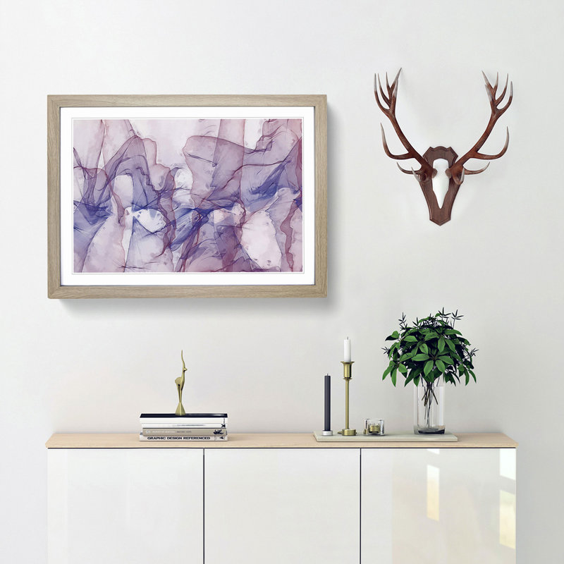 Gentle Movement in Abstract - Framed Print, Oak Framed, 48cm H x 65cm W x 2cm D