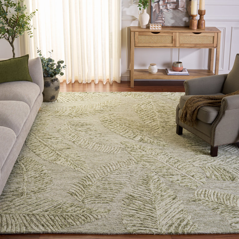 Jardin Hand Tufted Wool;Cotton Solid Color Indoor Rug, 8'-0" X 10'-0" Rectangle