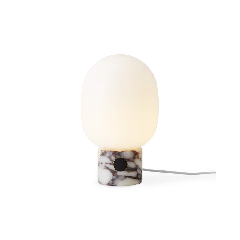 JWDA LED Table Lamp, Calacatta Viola Marble, 12.6" H x 7.5" W x 7.5" D