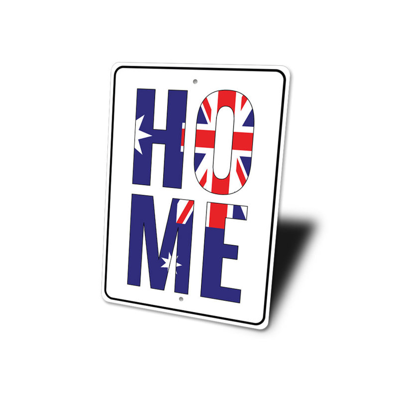 Plaque en aluminium australienne, H 14 po x l 10 po x P 0,04 po