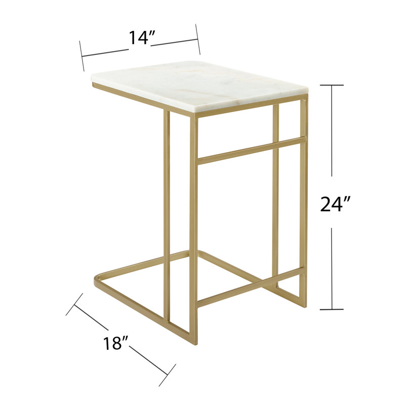 Adolpho Marble Top End Table