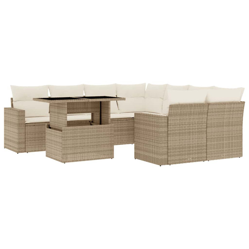 Ensemble de canapé de jardin Vidaxl beige