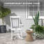 Chaise berçante d'extérieur en bois, chaise berçante avec haut dossier pour jardin, patio et balcon-435765517