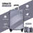 3 Piece Luggage Sets PC+ABS Lightweight Suitcase with Two Hooks, Spinner Wheels, (20/24/28) Gray