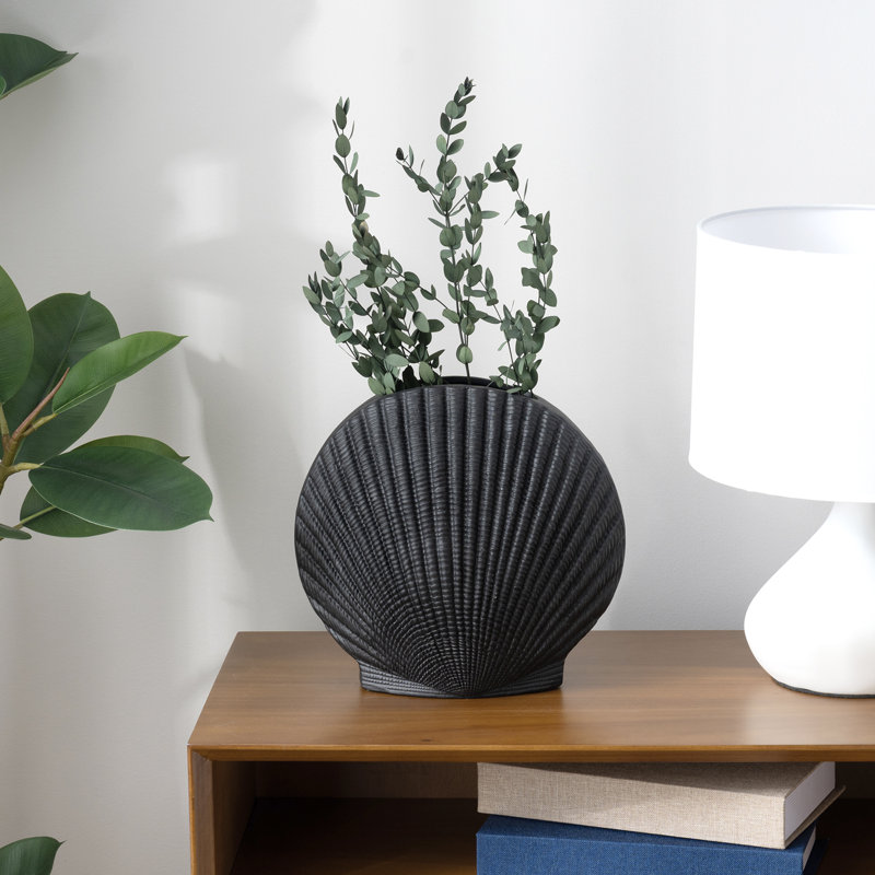 Black 65cm Ceramic Table Vase
