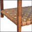 Console Regency tissée avec 4 tiroirs, fente ouverte, brun