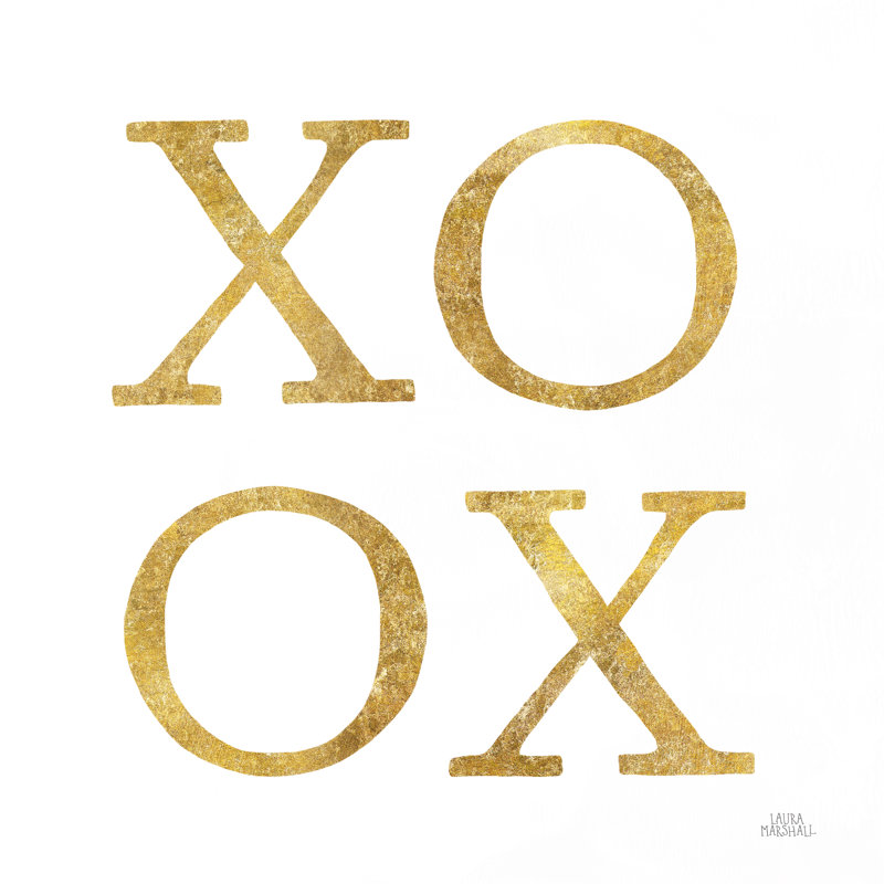Love Letters Xoxo, H 30 po x l 30 po x P 1,25 po