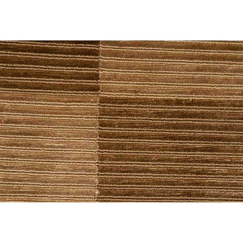 Himalayan Wool Checkered Area Rug in Brown