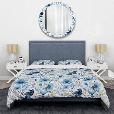 Literie motif arctique bleu et blanc II
