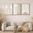 Mid Century Modern Boho Duotone Beige Abstract Shape Framed Canvas 3 Pieces Print Wall Art Neutral Decor-73227862-73227861