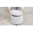 Accent Chair with Storage Ottoman Set, Modern Barrel Club Chair in Grayish white Fabric for Living Room or Bedroom