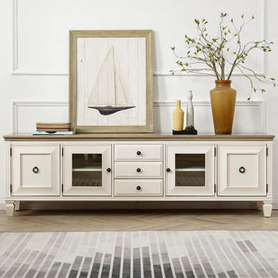 American solid wood high legged TV stand