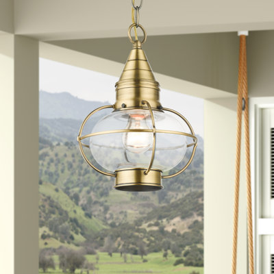Lanterne suspendue d'extérieur 1 lumière H 9,75 po Rodolfo