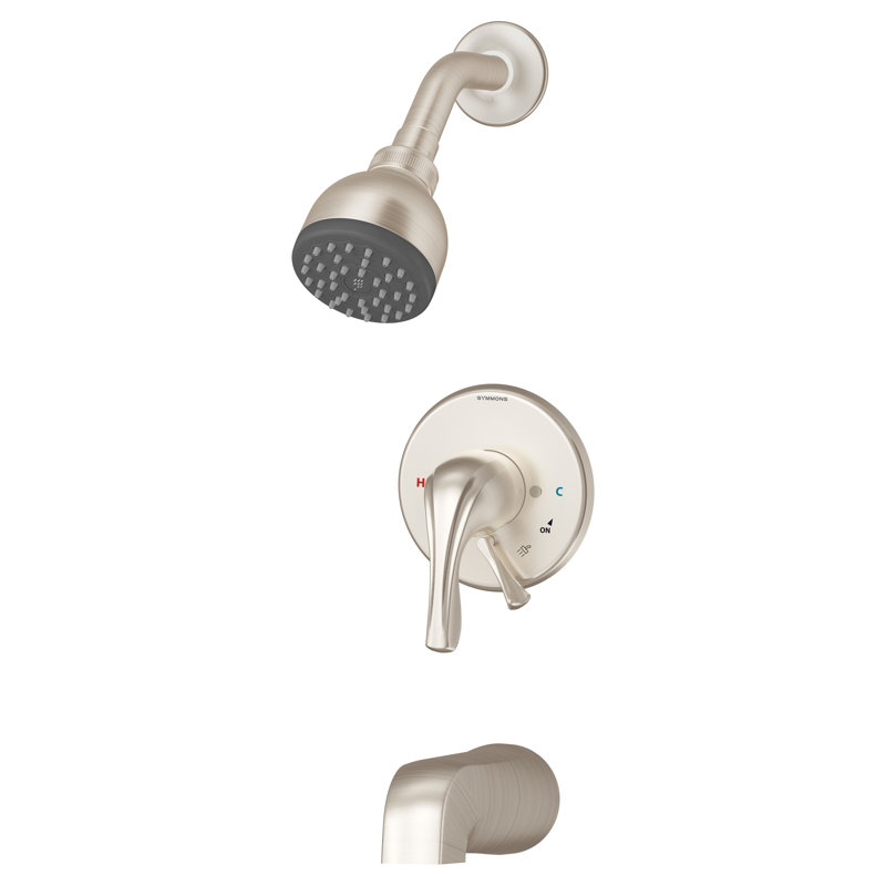 Origins Temperature Control Tub and Shower Faucet Trim Kit - 1.5 GPM (Valve Not Included), Satin Nickel