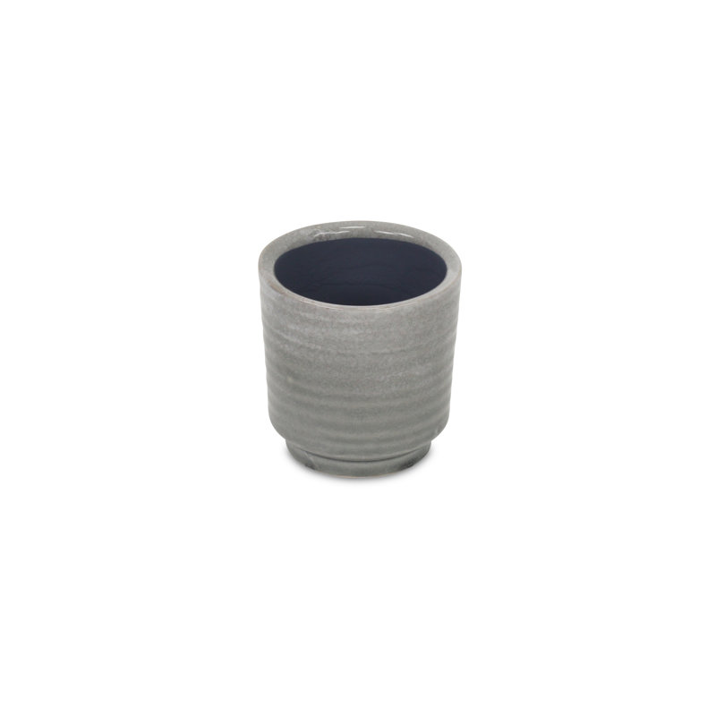 Pot de fleurs en céramique Mosley, Gris, H 3,25 po x l 3 po x P 3 po